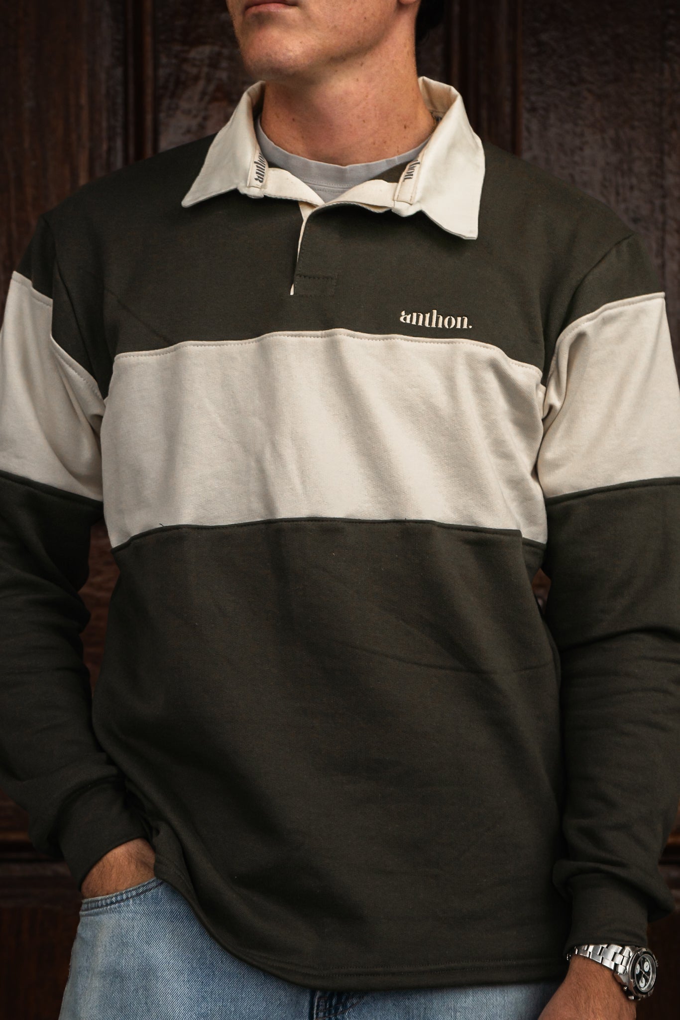 Striped Long Sleeve Polo