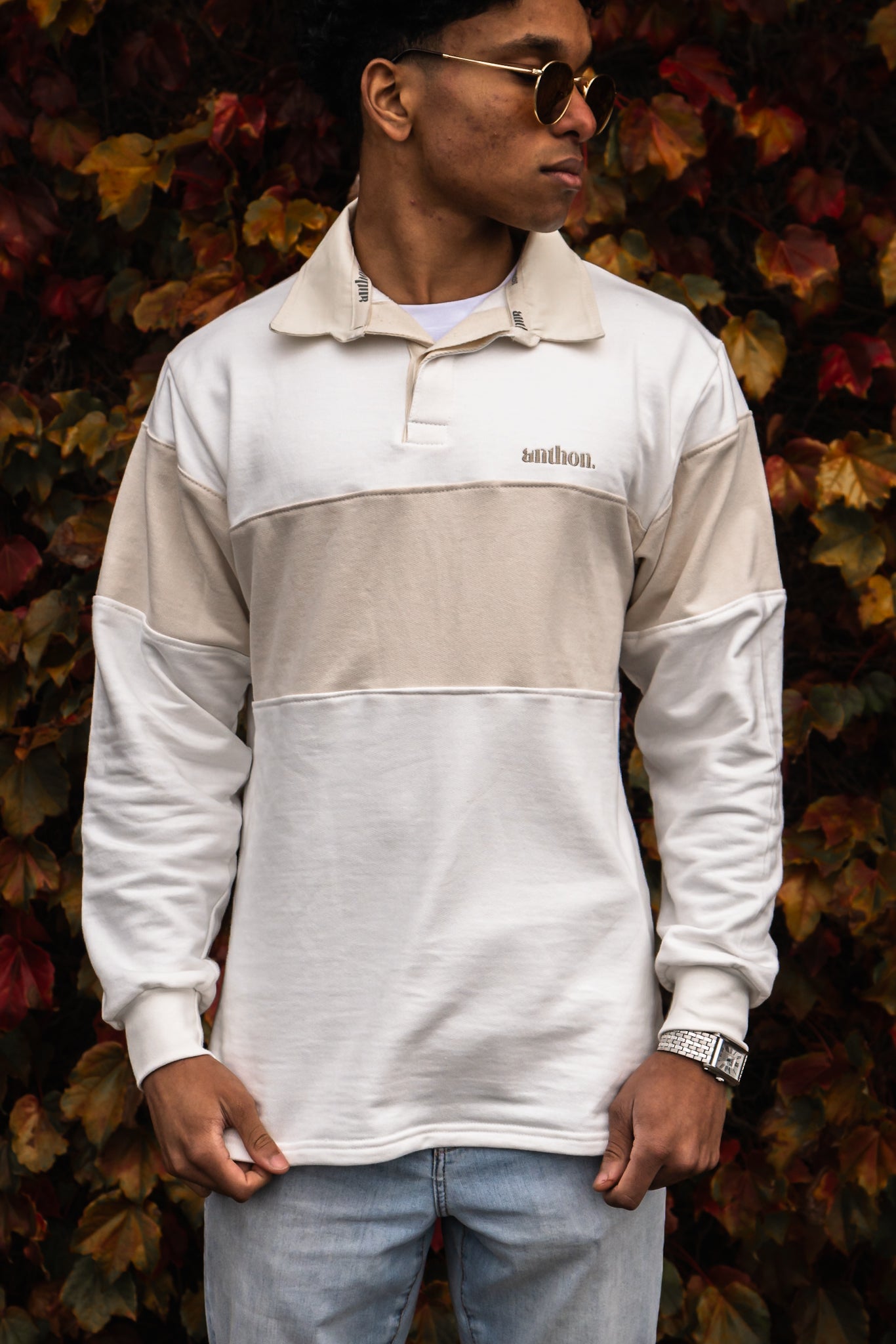 Striped Long Sleeve Polo